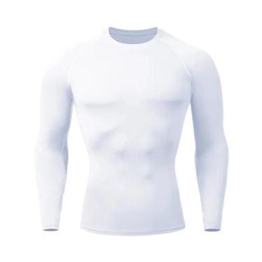 Imagem de Camisas De Compressão Masculinas De Secagem Rápida, Rashguard Para Aca