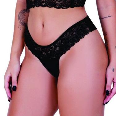 Imagem de Calçinha fio dental microfibra com renda Clamar feminino - 3123, GG, P