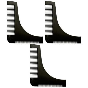 Imagem de Pente para Barba Alinha e Modela 03 Unidades - Cristal, Unica, Unico