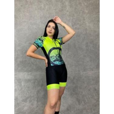 Imagem de Macaquinho Ciclismo Feminino Acolchoado Bike Pedal - TR4