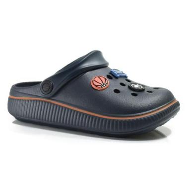 Imagem de Papete Babuche Infantil de Menino Molekinho Bab, Azul, 27/28