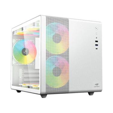 Imagem de Gabinete Gamer C3Tech Gaming Aquarius MT-G710WH, Mini Tower, Micro ATX