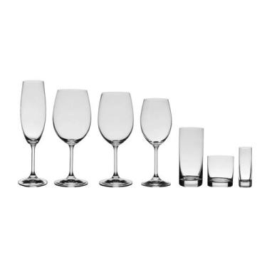 Imagem de Taças e Copos De Cristal Bohemia 42 Peças - Bohemia Crystal