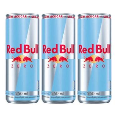 Imagem de Kit C/3 Redbull Zero Sugar Free 250ml