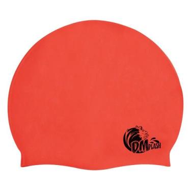 Imagem de Touca para Natação de Silicone Infantil DM Splash, Vermelho