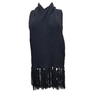 Imagem de Cachecol Katlen Tricot Modelo Fang, 70% Poliéster / 30% Acrílico, Pret