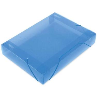 Imagem de Pasta ABA Elastica Plastica Oficio 55MM Azul SOFT PCT.C/10 - Polibras
