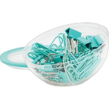 Imagem de Kit Clips E Prendedores De Papel Aqua - Tilibra