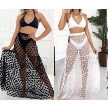 Imagem de Saída de praia tule bolinha MODA BLOGUEIRA - Doce Menina