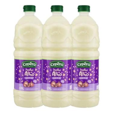 Imagem de Kit Com 3 Molho De Alho Cepêra Sem Glúten Em Garrafa 1.01 L