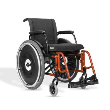 Imagem de Cadeira De Rodas Manual Dobrável Avd Alumínio Ortobras, Cobre, 46cm