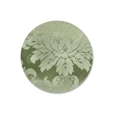 Imagem de Capa para Sousplat em Tecido Jacquard Verde Pistache Medalhão Tradicio