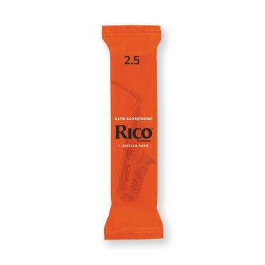 Imagem de Palheta para Saxofone Alto Rico 50-RJA0125-B50 Numeração 2.5 Corte Americano DD Woodwinds