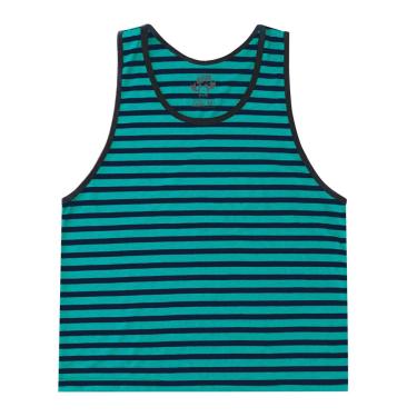 Imagem de Regata Feminina Listrada Basic+ Azul e Verde G