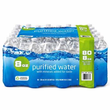 Imagem de Água potável purificada 80 unidades 236 ml garrafas sem BPA - Marca Pr