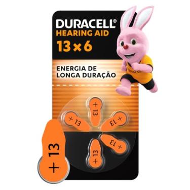 Imagem de Duracell Pilhas Auditivas Nº 13 Pack 6 Unidades – Alta Performance para Aparelhos Auditivos