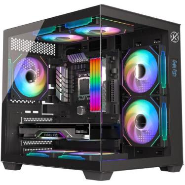 Imagem de Gabinete gamer kalkan midgard digital preto s/fan klk00085