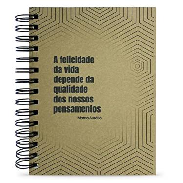 Imagem de Caderno Estoicismo Marco Aurélio "Felicidade" Capa Dura, 125 Fls. Tam. A5
