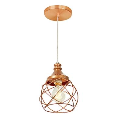 Imagem de Lustre Pendente Esfera Aramado Cobre 15cm