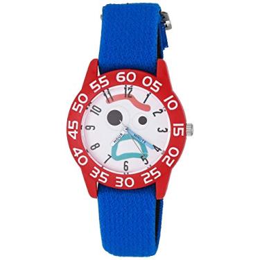 Imagem de Disney Relógio analógico de quartzo para meninos Toy Story com pulseira de nylon, azul, 16 (modelo: WDS000862)