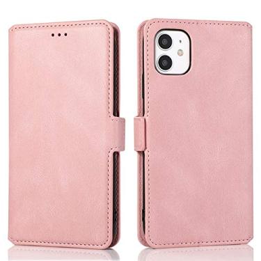 Imagem de Leather Flip Wallet Case For iPhone 12 13 Mini 11 Pro XS MAX X XR 8 7 6s 6 Plus 5 5s SE 2020 Card Stand Slot Phone Cover,Rose gold,for IP 13ProMax 6.7inch