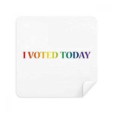 Imagem de LGBT Bandeira de arco-íris I Vote Today óculos pano pano limpador de tela tecido de camurça pacote com 2
