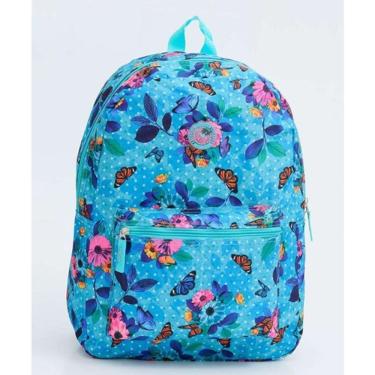 Imagem de Mochila Feminina Estampa Flores Clio MF3016 AZUL