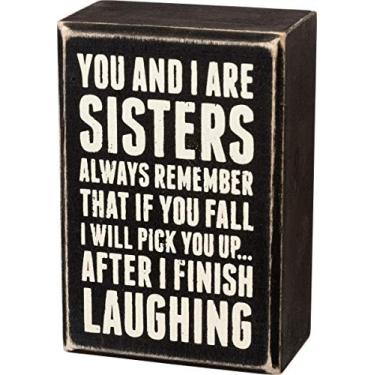 Imagem de Primitives by Kathy Placa de caixa 19450, 7,6 x 11,4 cm, Sisters Laughing