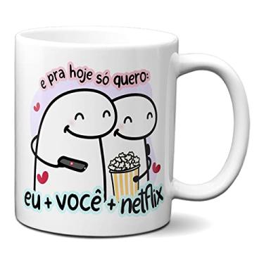 Imagem de Caneca Flork Namorados E Pra Hoje Só Quero Eu+Você+Séries (Branca)