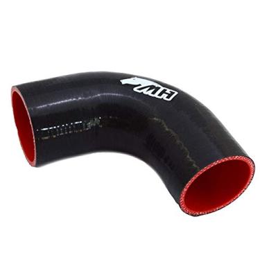 Imagem de Mangote em Silicone Redutor Curva 90° graus 2-3/4" para 2-1/2" polegadas (70mm para 63mm) x 125mm - Preto