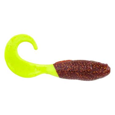 Imagem de Berkley Gulp! Isca macia de pesca para nadar Mullet, Root Beer Gold/Chartreuse, 6in