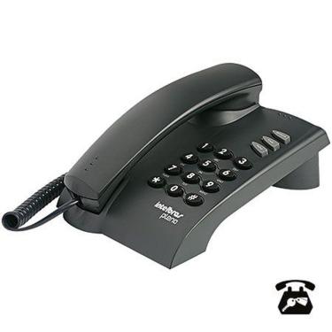 Imagem de Telefone Pleno Preto C/ Chave Funções Flash Redial Mute Opçã