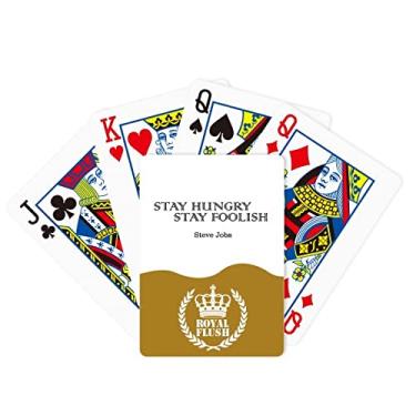 Imagem de Citação de Steve Jobs Art Deco Fashion Royal Flush Jogo de cartas de pôquer