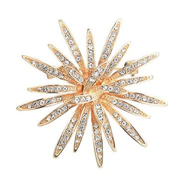 Imagem de Broche GYAYU para mulheres, tom dourado Áustria strass cristal broche joia