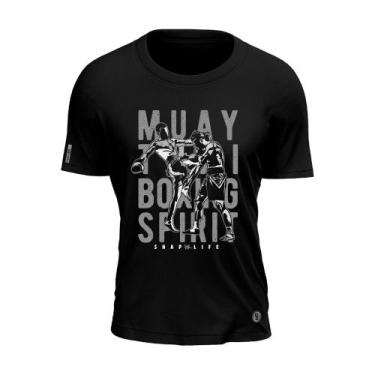Imagem de Camiseta Muay Thai Boxing Spirit Fighters Shap Life Algodão