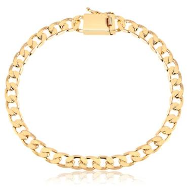 Imagem de Pulseira Bracelete Masculino Premium Com Banho De Ouro 18k