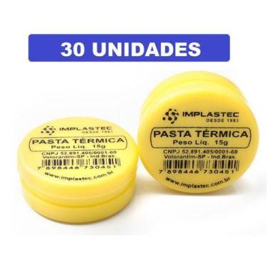 Imagem de Pasta Térmica 15G Implastec Processador Kit Com 30 Unidades