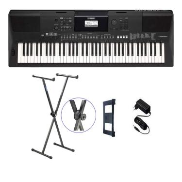 Imagem de Teclado Yamaha psr EW410 + Suporte em X + Porta partitura + Fonte