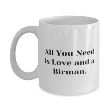 Imagem de Nice Birman Cat Gifts, All You Need is Love and a Birman, Natal 325 ml Caneca para gato birman