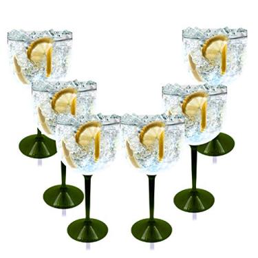 Imagem de 6 Taças Gin Haste Verde Acrílico