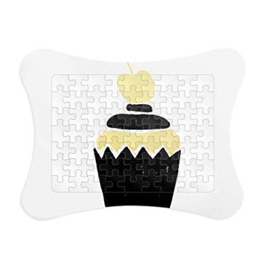 Imagem de Love Cake Cheery Moldura de quebra-cabeça estilo citação alegre jogo de papel para casa