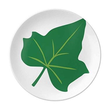 Imagem de Prato de desenho de folha de bétula decorativo de porcelana Salver louças de jantar