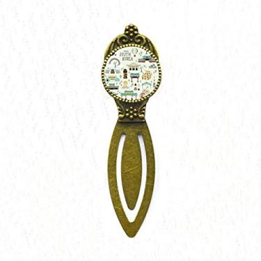 Imagem de Marcador de página retrô com marcador de livro mais famoso da Coreia