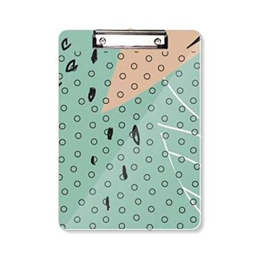 Imagem de Dot Abstract Plants Art Pattern Prancheta pasta, bloco de escrita A4