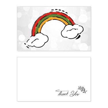 Imagem de Ilustração de vento em clima arco-íris, cartão de agradecimento, papel de aniversário, agradecimento de casamento