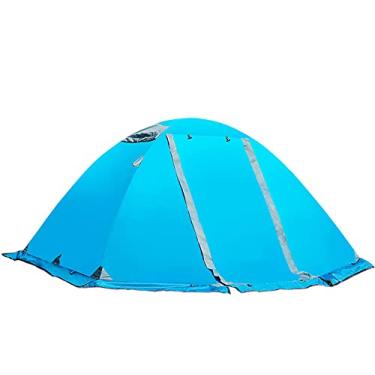 Imagem de YOUPING Barraca automática de camada dupla, barraca de acampamento 2/3, barraca popular, barraca de praia portátil azul pavão