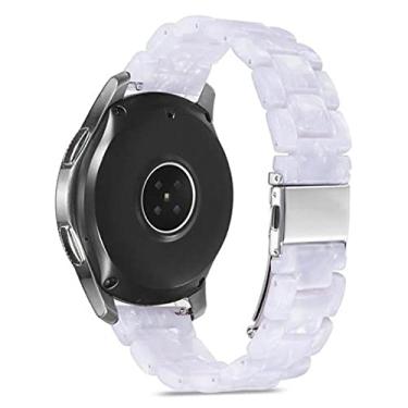 Imagem de Pulseira 20mm 3 Elos Resina compatível com Samsung Galaxy Watch Active 1 e 2 - Galaxy Watch 3 41mm - Galaxy Watch 42mm - Amazfit BIP - GTS - GTR 42mm - Marca LTIMPORTS (Branco Perola)