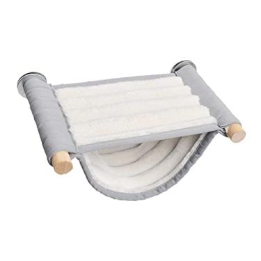 Imagem de de Casa de Perch Stand Tenda de Brinquedo Rede de Pendurar Rede para Chinchila Lovebird Calopsitas, cinza S