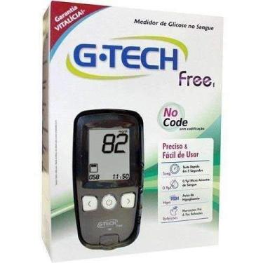 Imagem de Medidor Glicose G-tech Free 1 Kit Completo