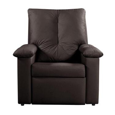 Imagem de Poltrona Reclinável Lisboa Cílios Lashes Corano Com Mocho Marrom 310